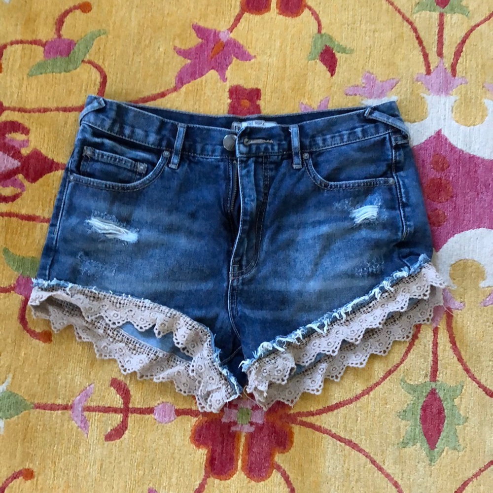 Free people jean shorts